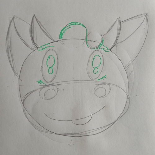 étape d'un dessin d'Ounabrak